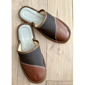 Чоловічі шкіряні домашні капці з натуральної шкіри розміри від 40 до 45 45