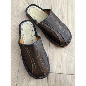 Домашні чоловічі шкіряні капці