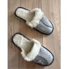 Жіночі зимові капці з хутром шкіряні домашні теплі тапочки з вишивкою 36 37