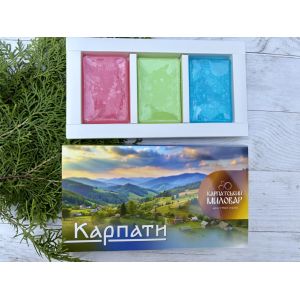 Подарунковий набір мила Карпатський Миловар, мило ручної роботи Карпати