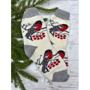 Шкарпетки жіночі з овечої шерсті снігурі