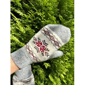 Рукавички з овечої вовни орнамент