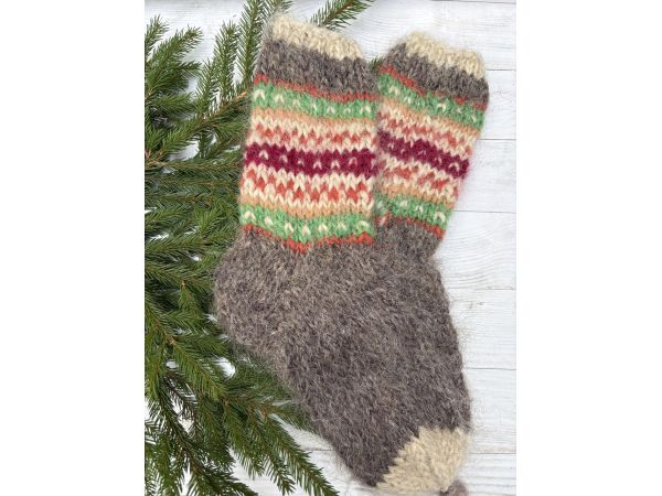 Гуцульські Шкарпетки з овечої шерсті розмір 42-44