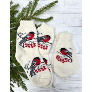 Набір подарунковий Шкарпетки та Рукавички Снігурі, подарунок на Різдво подарунок на Новий рік