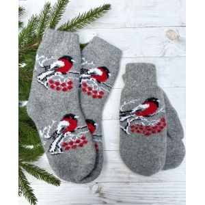 Набір подарунковий Шкарпетки та Рукавички Снігурі, подарунок на Різдво подарунок на Новий рік