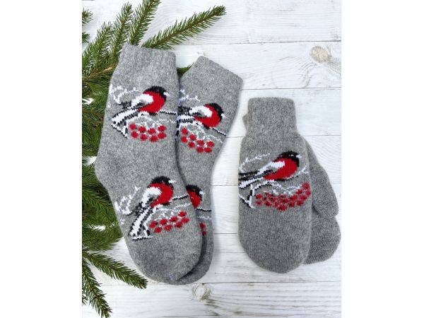 Набір подарунковий Шкарпетки та Рукавички Снігурі, подарунок на Різдво подарунок на Новий рік