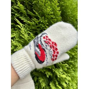 Рукавиці з овечої вовни Снігурі, подарунок на Різдво подарунок на Новий рік