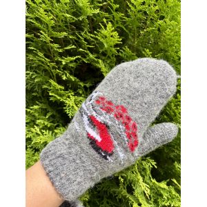 Рукавиці з овечої вовни Снігурі, подарунок на Різдво подарунок на Новий рік