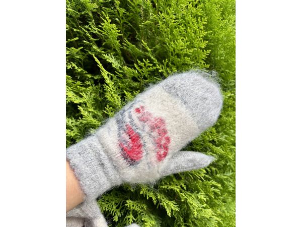 Гуцульські Рукавички жіночі шерстяні 100 % вовна