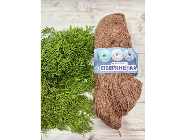 Пряжа з овечої шерсті для вязання Сіверяночка 200 г теракотовий