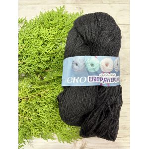 Пряжа з овечої шерсті для вязання Сіверяночка 200 г чорний