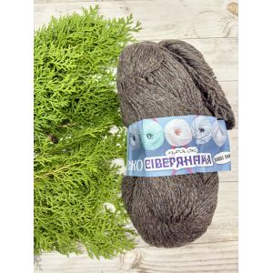 Пряжа з овечої шерсті для вязання Сіверяночка 200 темно-сірий