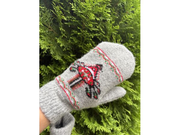 Рукавички жіночі овеча вовна Орнамент