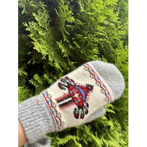 Рукавички жіночі овеча вовна Орнамент