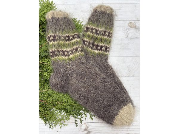 Гуцульські шкарпетки з овечої шерсті розмір 41-43 вовняні шкарпетки ручної роботи