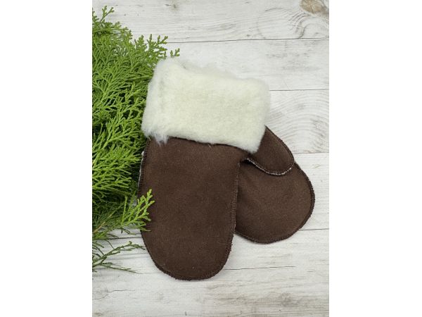 Рукавички дитячі з овечої вовни від 2 до 6 років