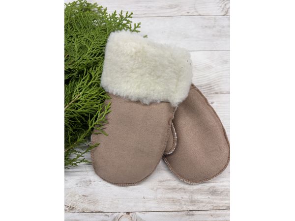 Рукавички дитячі з овечої вовни від 6 до 8 років