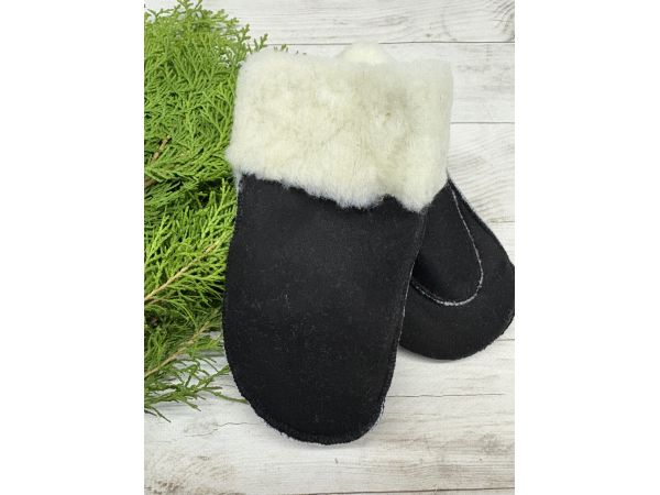 Рукавички дитячі з овечої вовни від 6 до 8 років