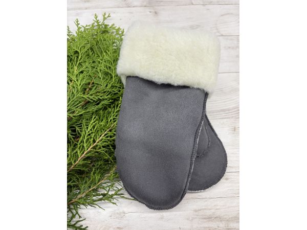 Рукавички дитячі з овечої вовни від 6 до 8 років