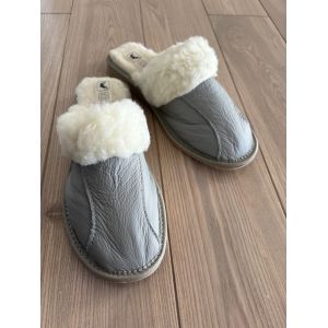 Домашні жіночі капці з овечої вовни капці з овчини капці шкіряні