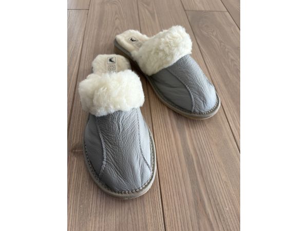 Домашні жіночі капці з овечої вовни капці з овчини капці шкіряні 40