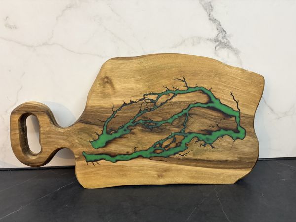 Дерев'яна дошка для нарізки продуктів 42х22 см