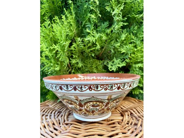 Макітра для куті  Косівська кераміка 24х10 см ручна робота Різдво