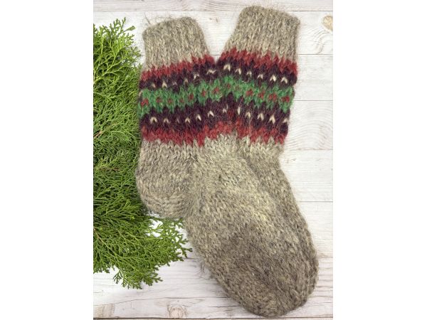 Гуцульські Шкарпетки з овечої шерсті чоловічі шкарпетки 41-43