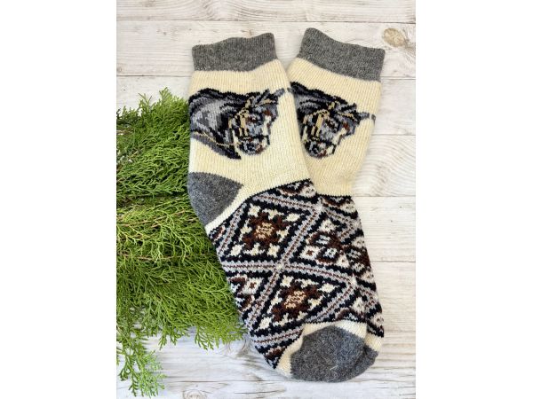 Шкарпетки чоловічі овеча шерсть шкарпетки шерстяні, подарунок на рік Коня, новорічний подарунок