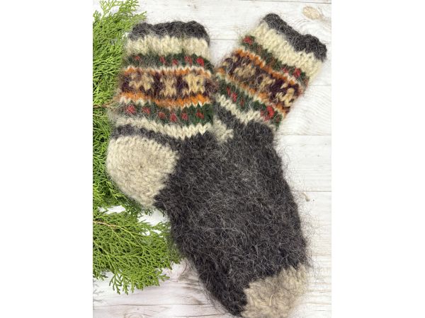 Гуцульські шкарпетки жіночі з овечої вовни 36-39 розмір