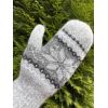 Рукавички жіночі орнамент темно-сірі