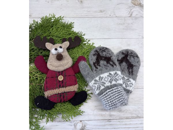 Рукавички дитячі від 2 до 5 років сірий колір