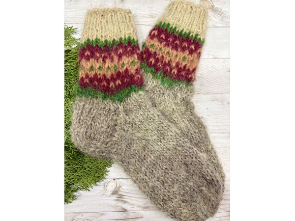 Гуцульські Шкарпетки з овечої шерсті 40-42 розмір