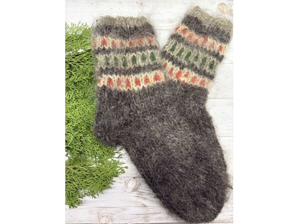 Гуцульські шкарпетки з овечої шерсті розмір 42-44 вовняні шкарпетки ручної роботи