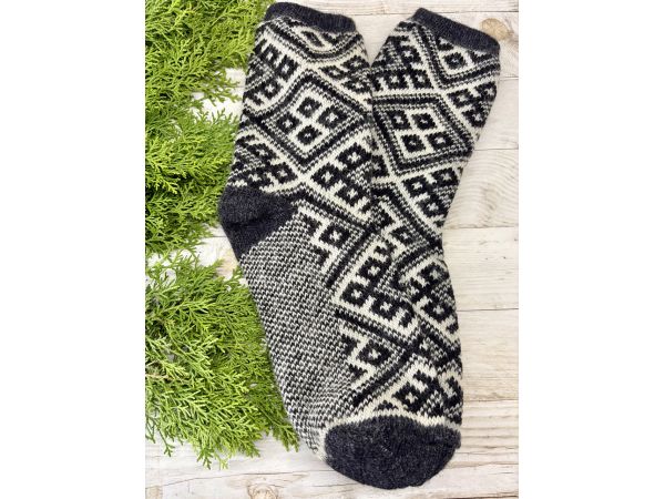 Шкарпетки чоловічі овеча шерсть, шерстяні носки, шкарпетки шерстяні орнамент