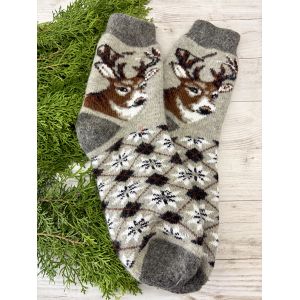 Шкарпетки чоловічі овеча шерсть, шерстяні носки, шкарпетки шерстяні Олень