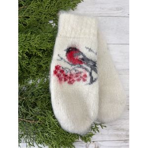 Рукавички з козячого пуху теплі зимові Снігурі