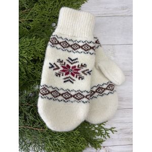 Рукавички з овечої вовни орнамент