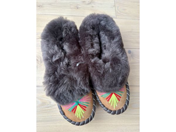 Закопанки, хутряні жіночі капці, капці з овечої вовни 40 розмір