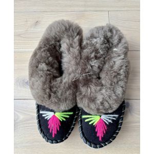 Закопанки, хутряні жіночі капці, капці з овечої вовни 40 розмір
