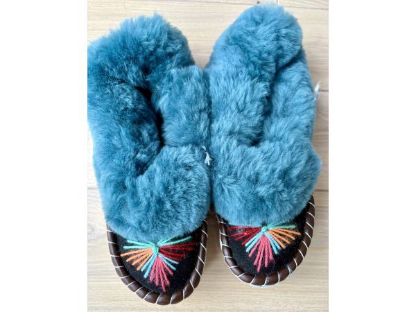 Закопанки, хутряні жіночі капці, капці з овечої вовни 41 розмір