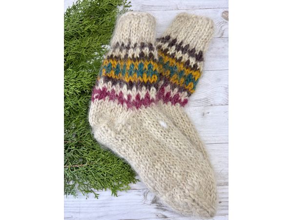 Гуцульські Шкарпетки з овечої шерсті чоловічі шкарпетки 41-43