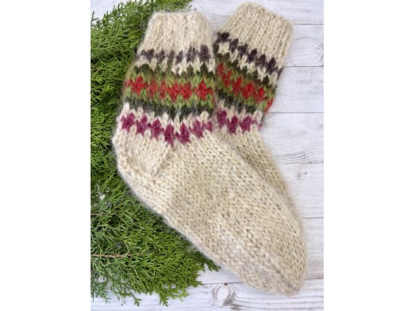 Гуцульські Шкарпетки з овечої шерсті чоловічі шкарпетки 41-43