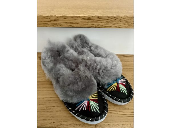 Закопанки, хутряні жіночі капці, капці з овечої вовни  38 розмір
