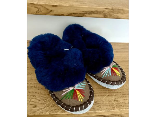Закопанки, хутряні жіночі капці, капці з овечої вовни  38 розмір