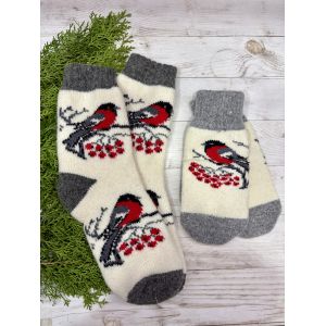 Набір подарунковий Шкарпетки та Рукавички Снігурі, подарунок на Різдво подарунок на Новий рік