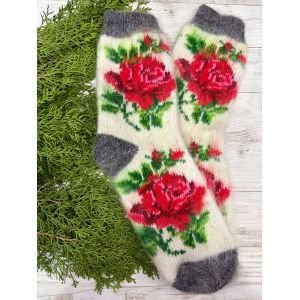 Шкарпетки жіночі з козячого пуху Троянди