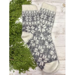 Шкарпетки жіночі з козячого пуху орнамент