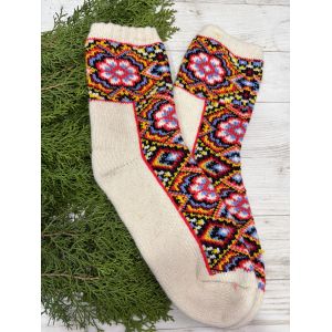 Шкарпетки жіночі з овечої шерсті Орнамент