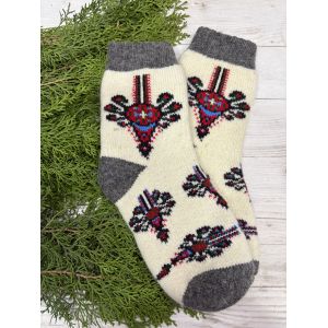 Шкарпетки жіночі з овечої шерсті Орнамент